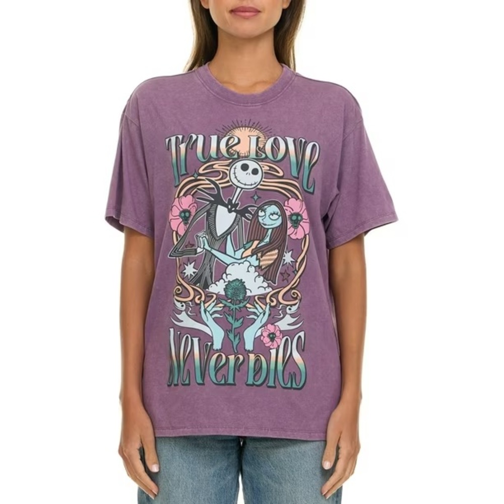 NWT Women's Jack and Sally Retro Vintage Wash T-Shirt